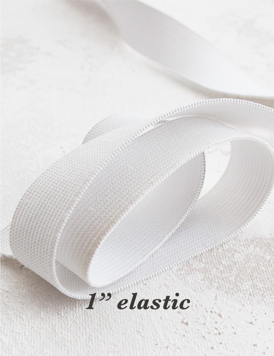 Cotowin 1-inch White Plush Elastic,Soft Comfortable Sewing Elastic - 3 Yards