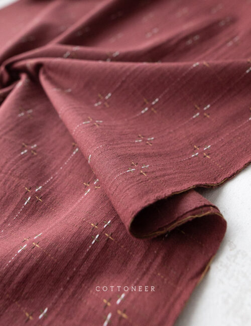 Cherry Red Strawberry KNIT fabric, AGF online